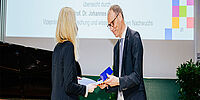Preisverleihung Dissertationspreis 2021 (Foto: Universit?t Paderborn, Besim Mazhiqi)