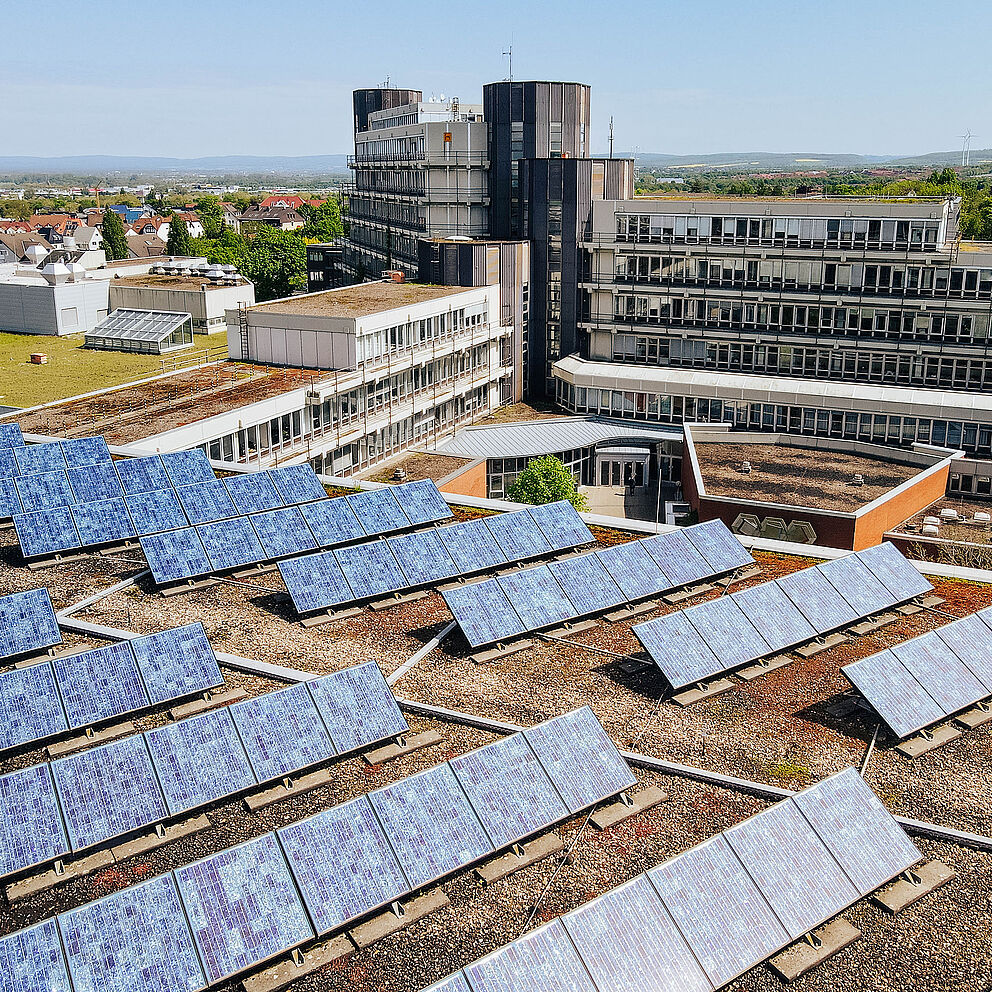 Solaranlagen auf den D?chern der Universit?t Paderborn.